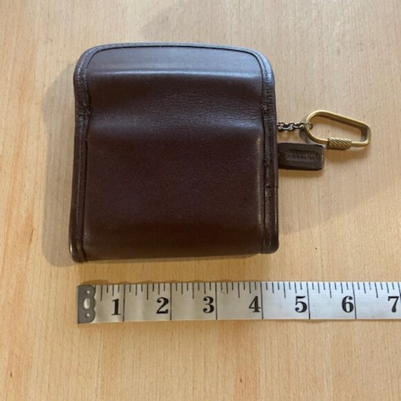 COACH Vintage Multifunction Keychain Wallet Coin Purse Mahogany Leather 7219 - Picture 6 of 7
